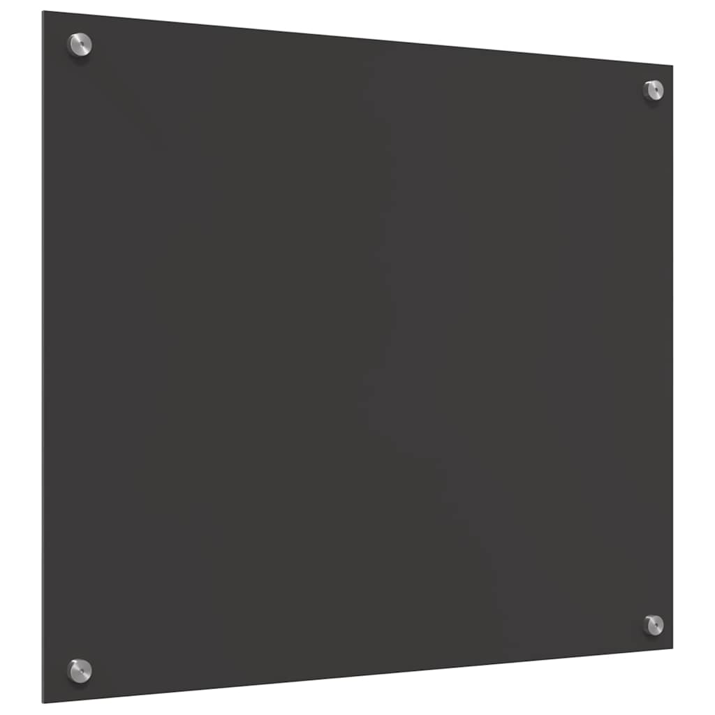Køkkenbacksplash 2 Dele Mørkegrå 70 X 60 Cm Hærdet Glas - Billede 6