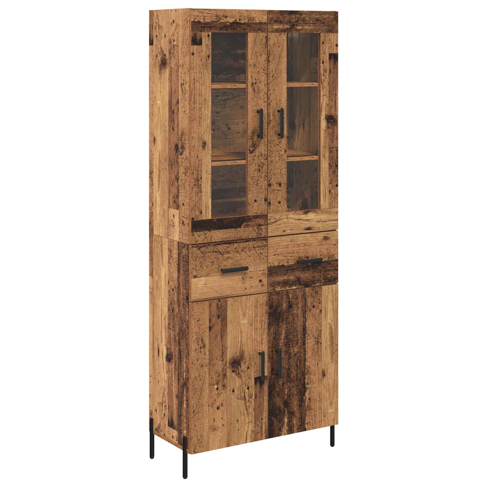 Highboard 69,5 X 34 X 180 Cm Konstrueret Træ - Billede 2
