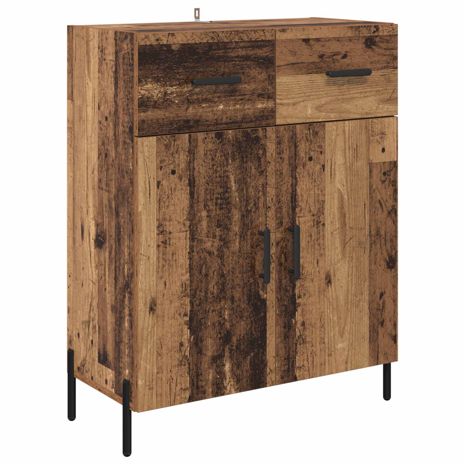 Highboard 69,5 X 34 X 180 Cm Konstrueret Træ - Billede 6