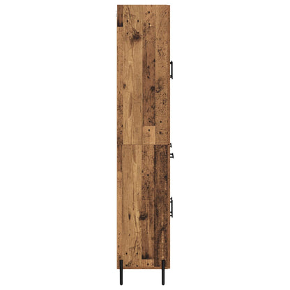 Highboard 69,5 X 34 X 180 Cm Konstrueret Træ - Billede 9