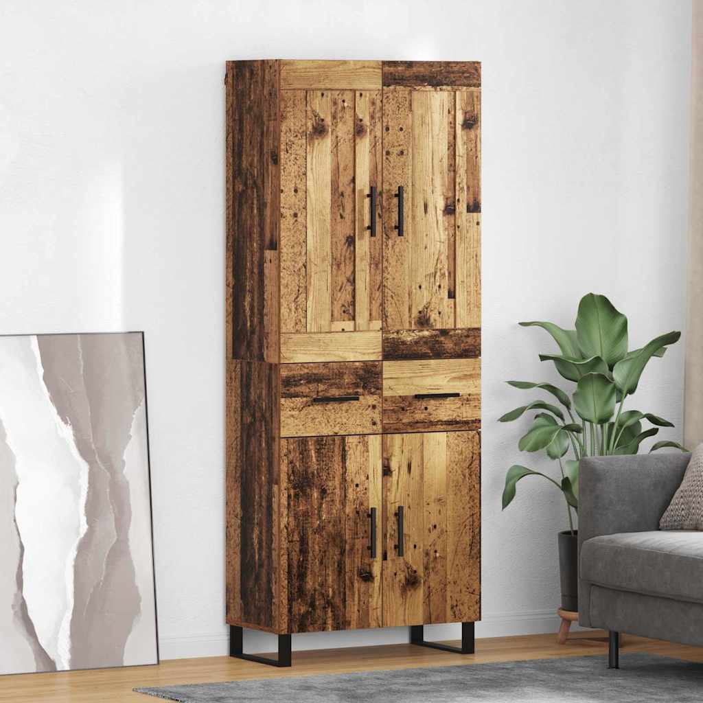 Highboard 69,5 X 34 X 180 Cm Konstrueret Træ - Variant 3415657