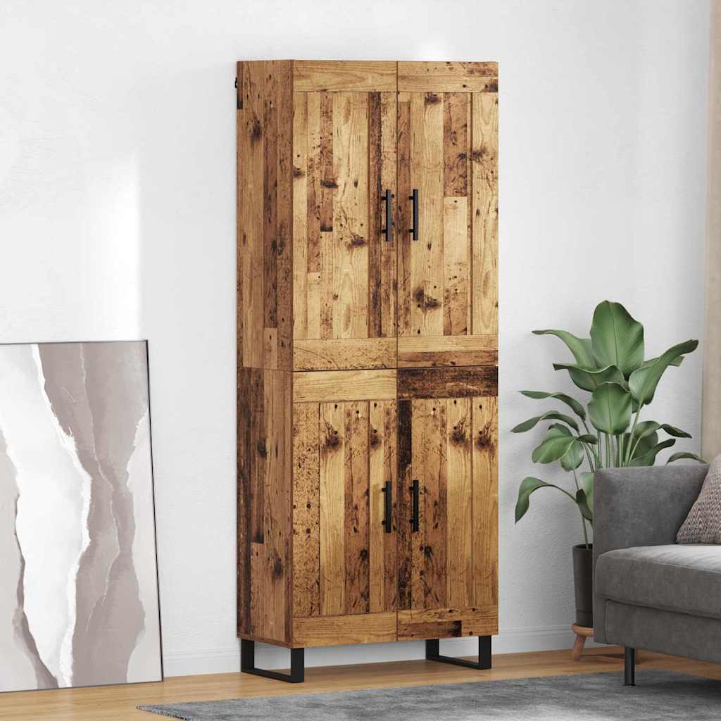 Highboard 69,5 X 34 X 180 Cm Konstrueret Træ - Variant 3415699