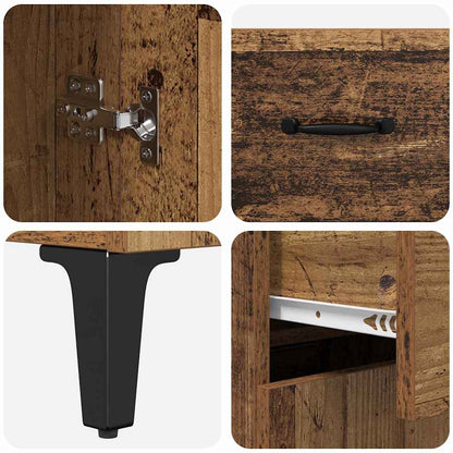 Highboard 69,5 X 34 X 180 Cm Konstrueret Træ - Billede 11