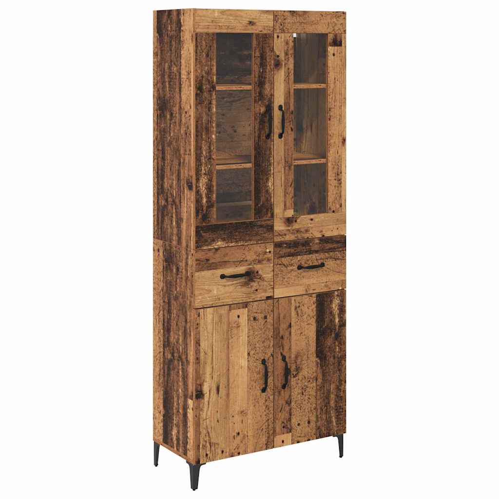 Highboard 69,5 X 34 X 180 Cm Konstrueret Træ - Billede 2