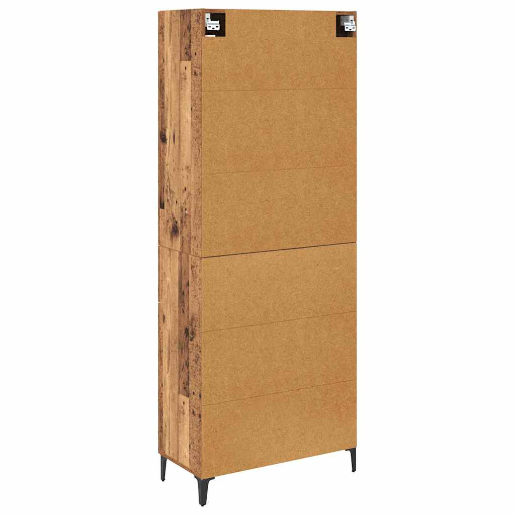 Highboard 69,5 X 34 X 180 Cm Konstrueret Træ - Billede 10