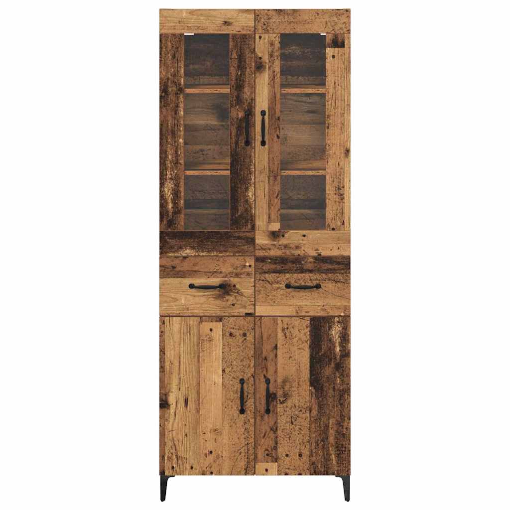 Highboard 69,5 X 34 X 180 Cm Konstrueret Træ - Billede 8