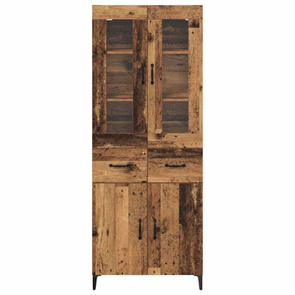 Highboard 69,5 X 34 X 180 Cm Konstrueret Træ - Billede 8