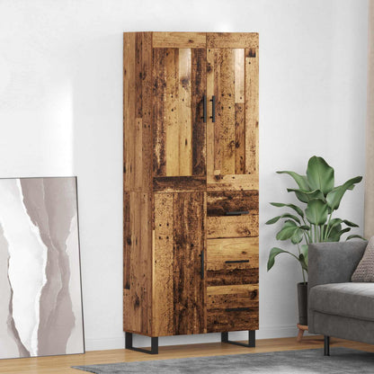Highboard 69,5 X 34 X 180 Cm Konstrueret Træ - Variant 3415828