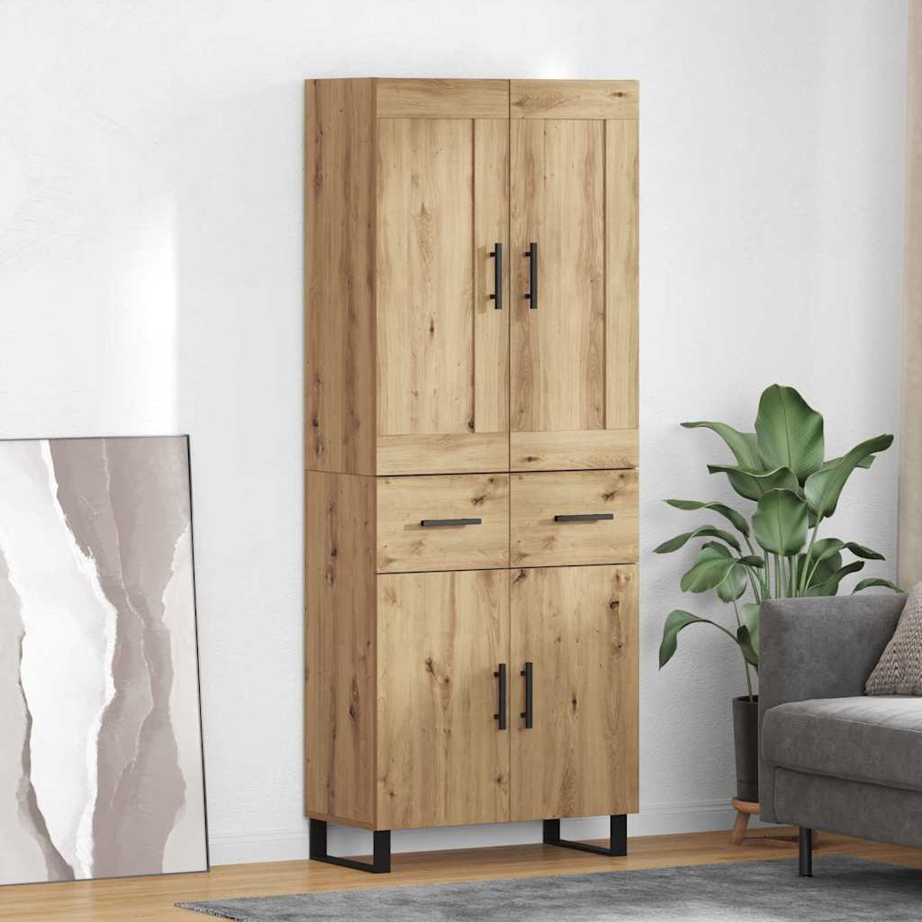 Highboard 69,5 X 34 X 180 Cm Konstrueret Træ - Variant 3415884