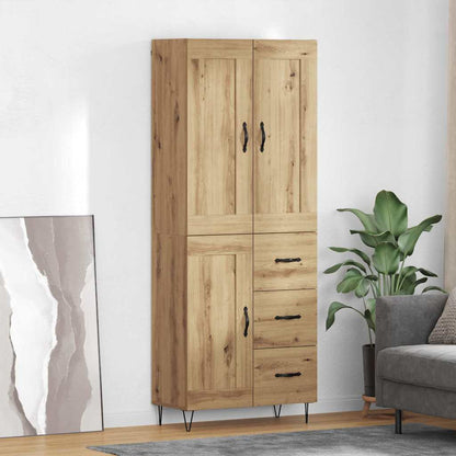 Highboard Artisan Egetræ 69,5 X 34 X 180 Cm Konstrueret Træ - Hovedbillede