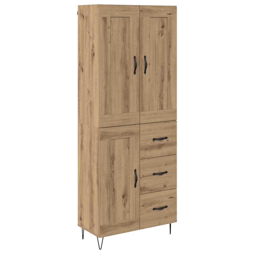 Highboard Artisan Egetræ 69,5 X 34 X 180 Cm Konstrueret Træ - Billede 2