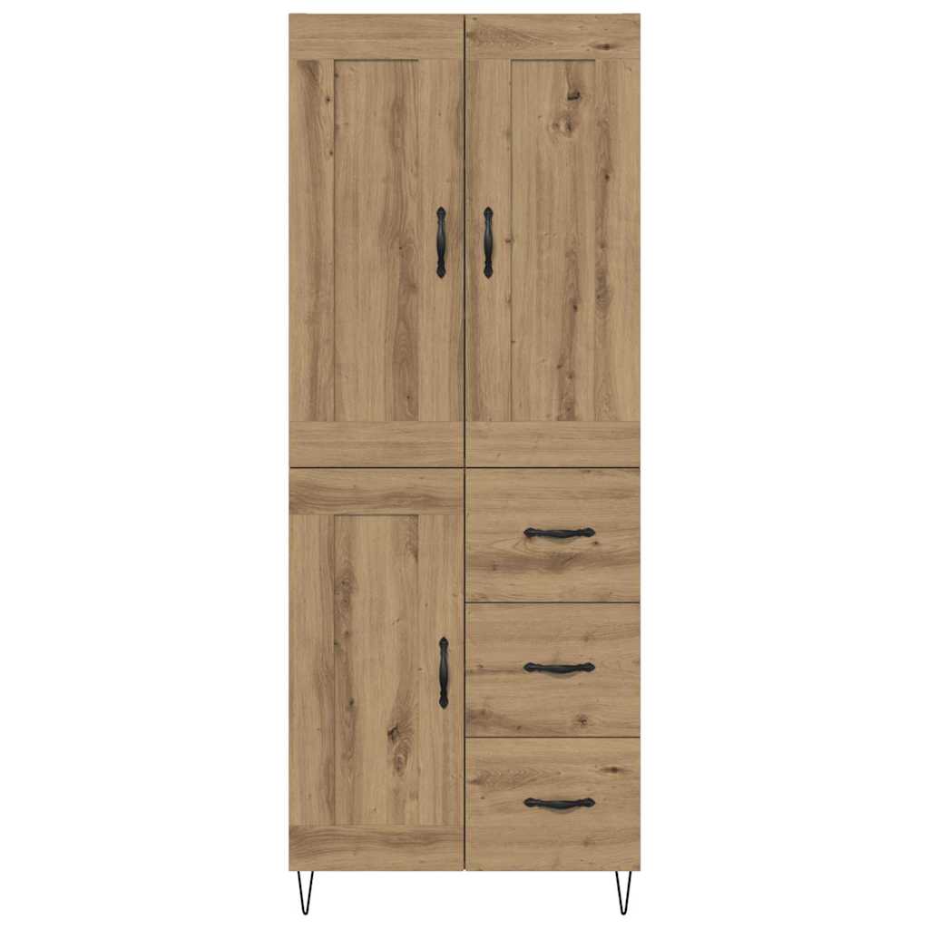 Highboard Artisan Egetræ 69,5 X 34 X 180 Cm Konstrueret Træ - Billede 8