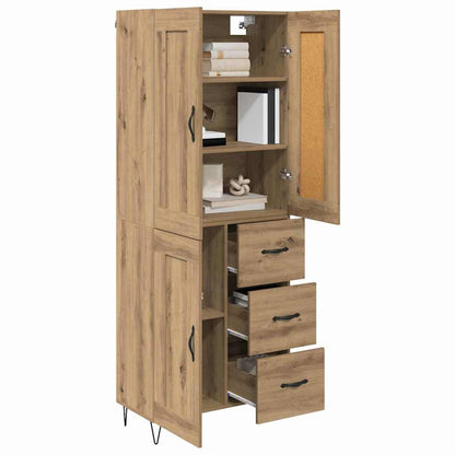 Highboard Artisan Egetræ 69,5 X 34 X 180 Cm Konstrueret Træ - Billede 3