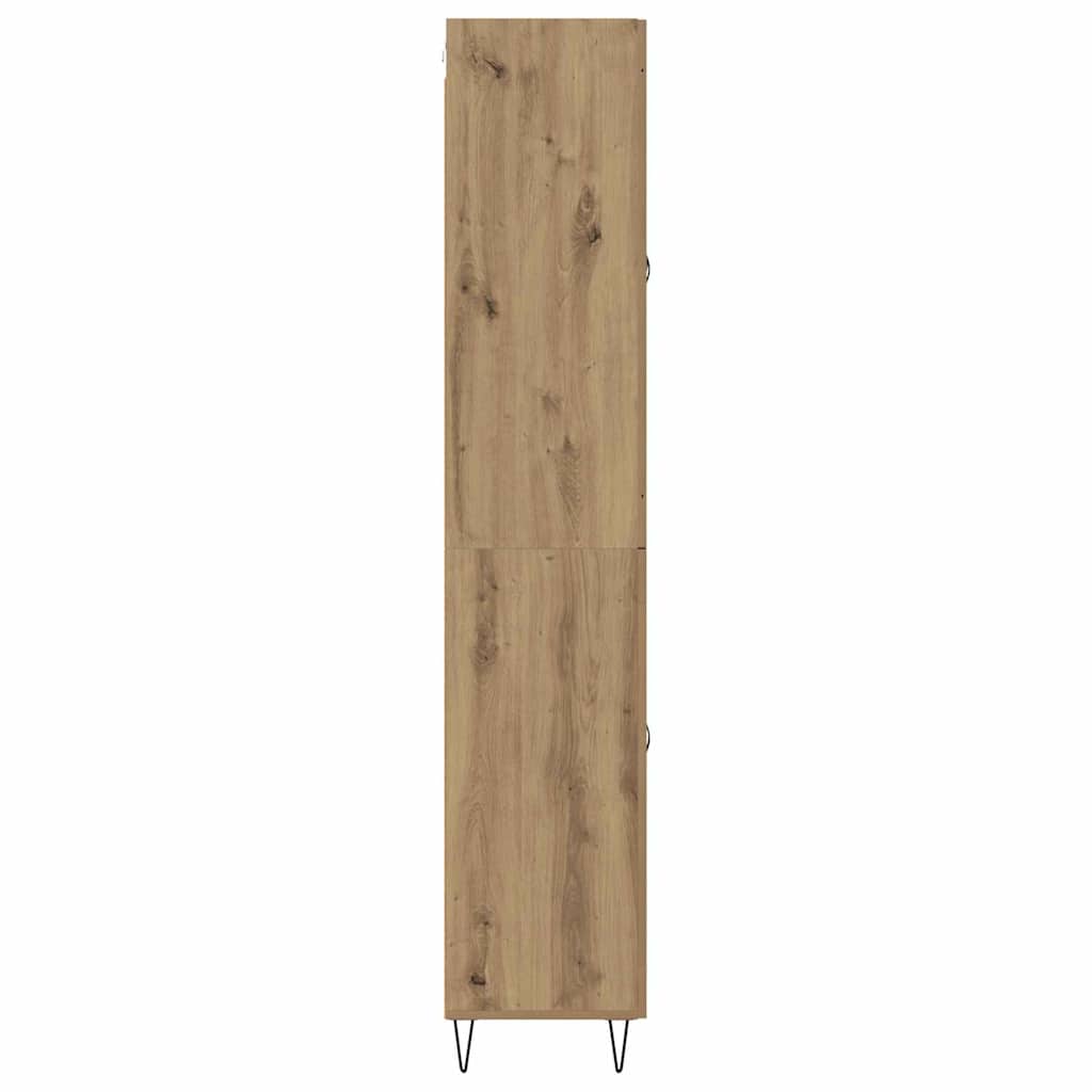 Highboard Artisan Egetræ 69,5 X 34 X 180 Cm Konstrueret Træ - Billede 9