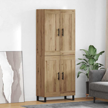 Highboard 69,5 X 34 X 180 Cm Konstrueret Træ - Variant 3415926