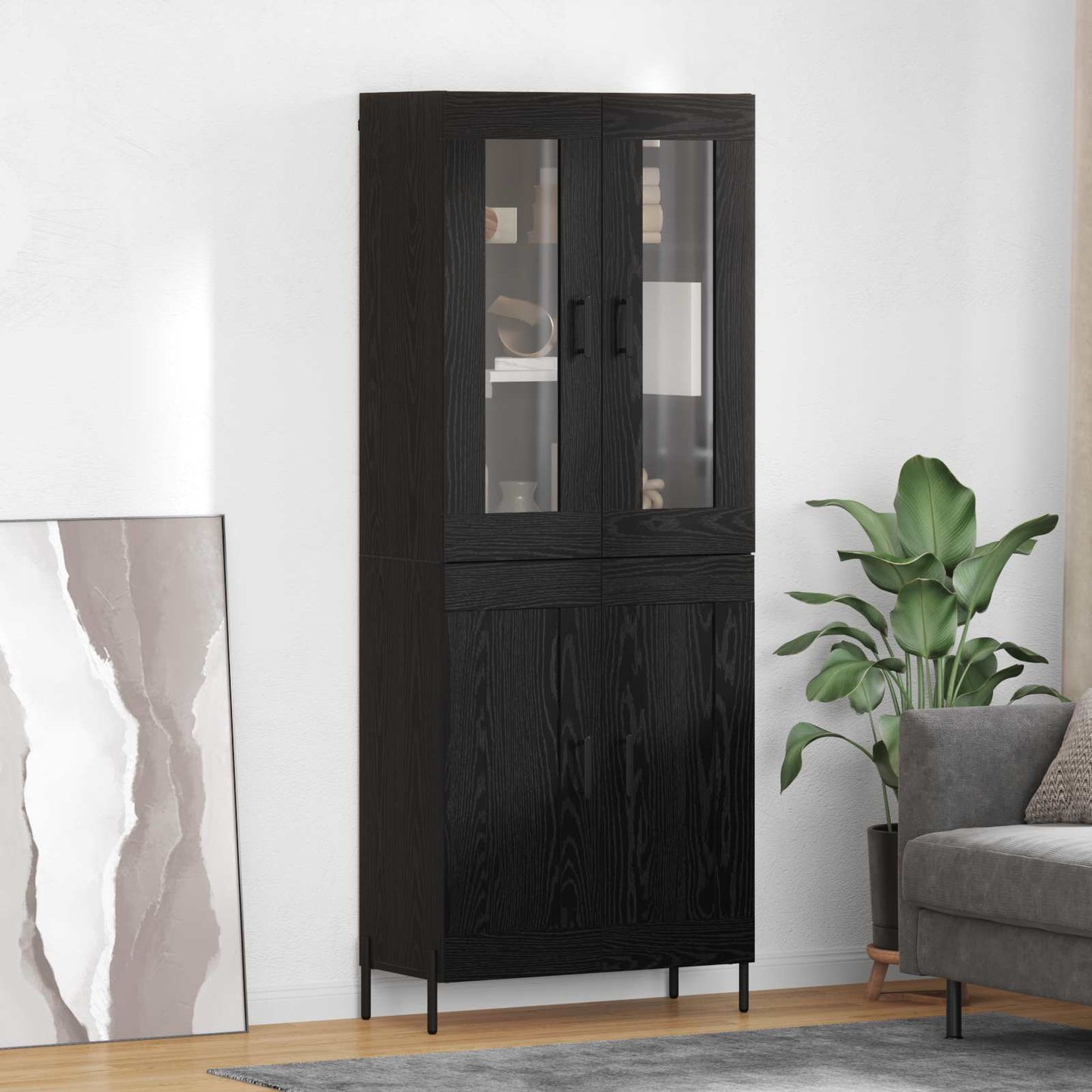 Highboard 69,5 X 34 X 180 Cm Konstrueret Træ - Variant 3416214