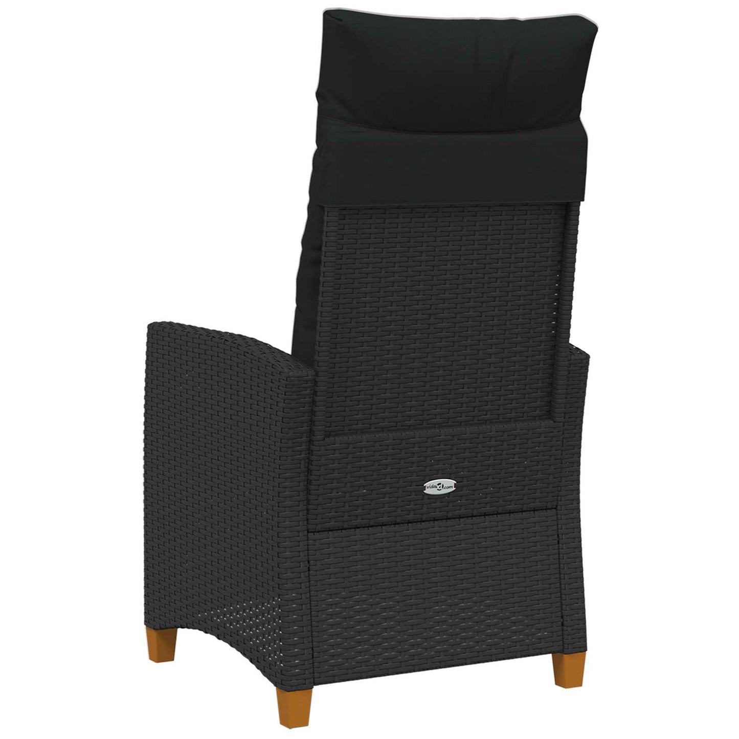 Lænestol Med Teplade Med Pude 62 X 64 X 112 Cm Polyrattan - Billede 6