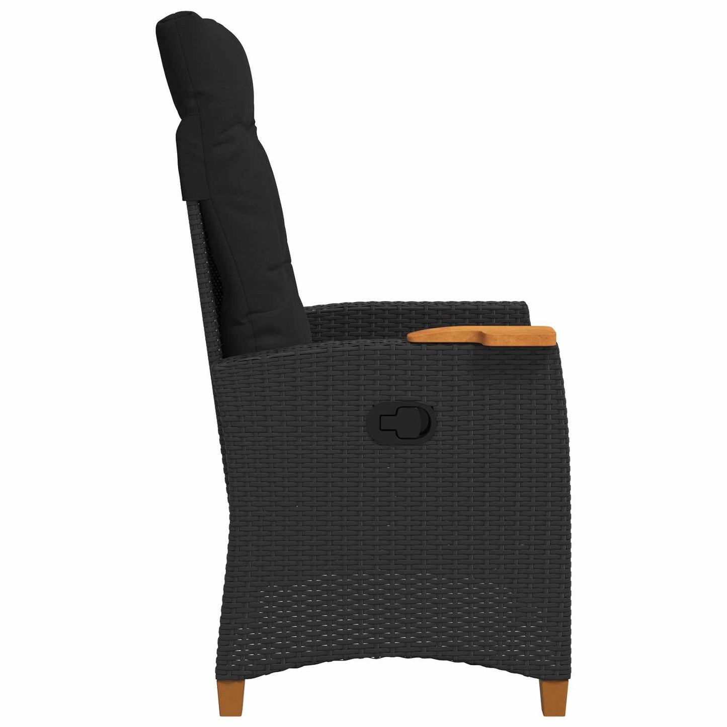 Lænestol Med Teplade Med Pude 62 X 64 X 112 Cm Polyrattan - Billede 5