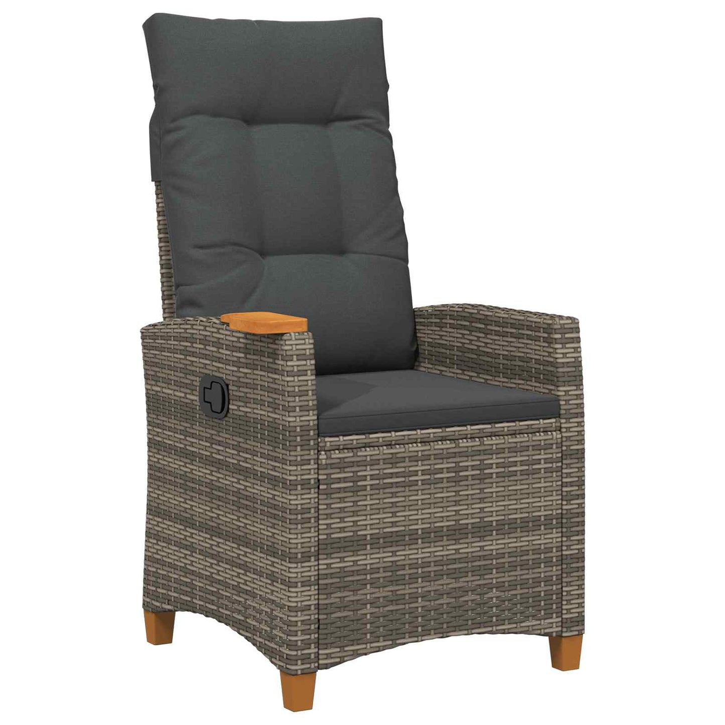Lænestol Med Teplade Med Pude 62 X 64 X 112 Cm Polyrattan - Variant 42026807
