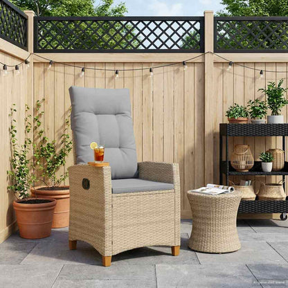 Lænestol Med Teplade Med Pude 62 X 64 X 112 Cm Polyrattan - Variant 42026808