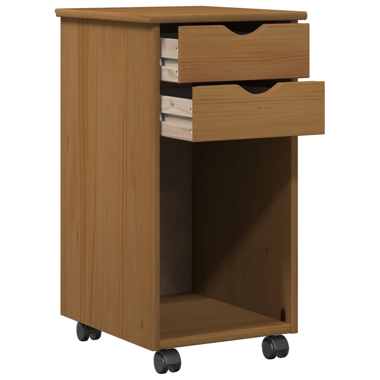Rullende Skab 34 X 39 X 65,5 Cm Massivt Fyrretræ - Billede 4