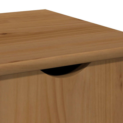 Rullende Skab Honningbrun 34 X 39 X 65,5 Cm Massivt Fyrretræ - Billede 8