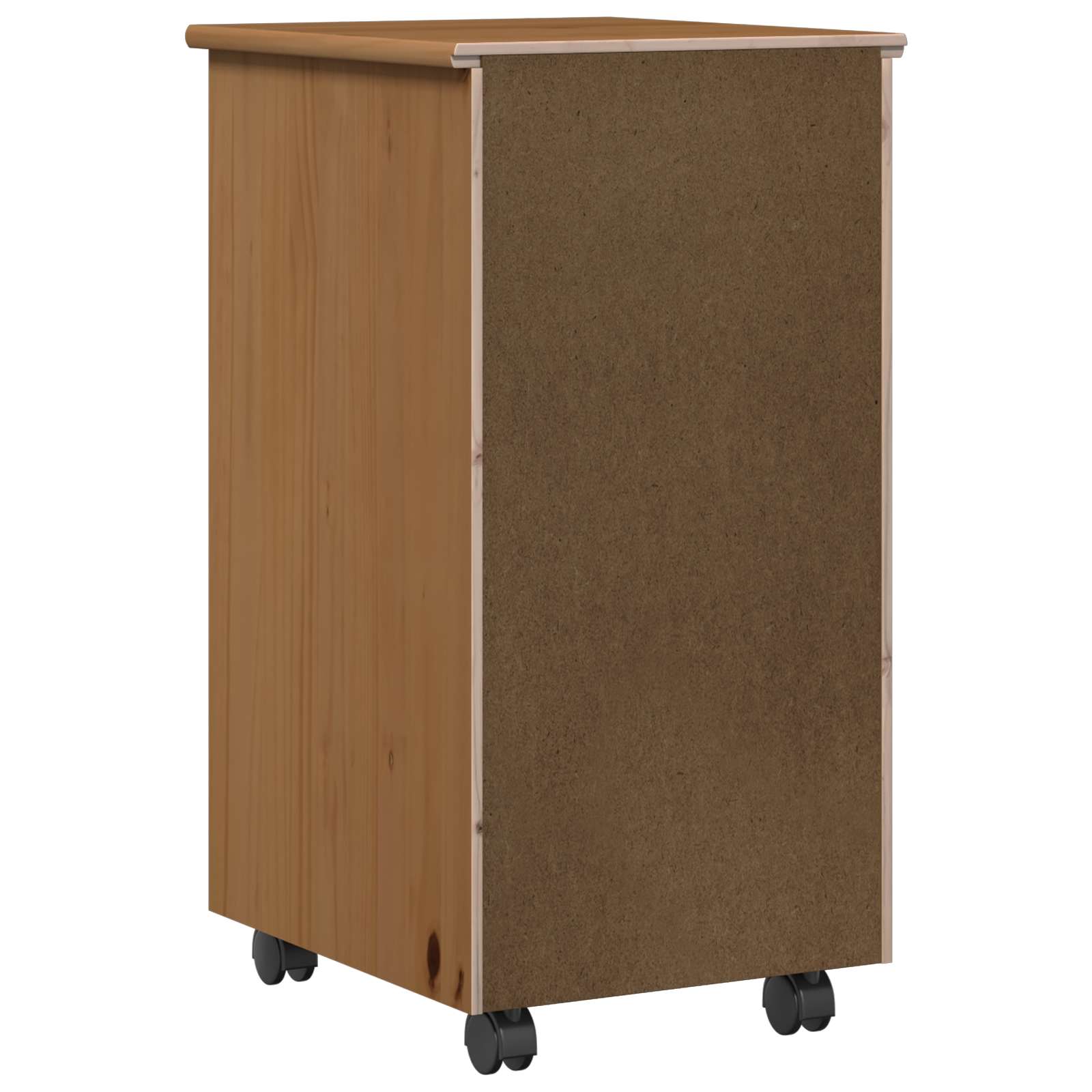 Rullende Skab Honningbrun 34 X 39 X 65,5 Cm Massivt Fyrretræ - Billede 7