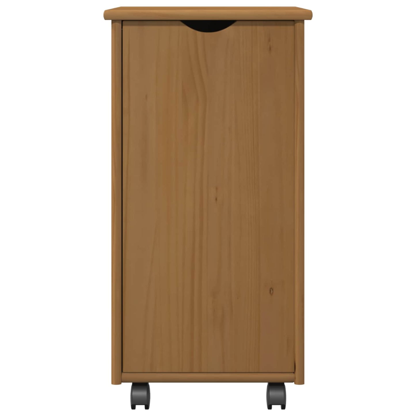 Rullende Skab Honningbrun 34 X 39 X 65,5 Cm Massivt Fyrretræ - Billede 5