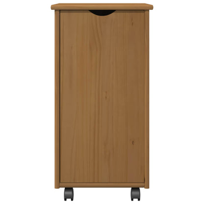 Rullende Skab Honningbrun 34 X 39 X 65,5 Cm Massivt Fyrretræ - Billede 5