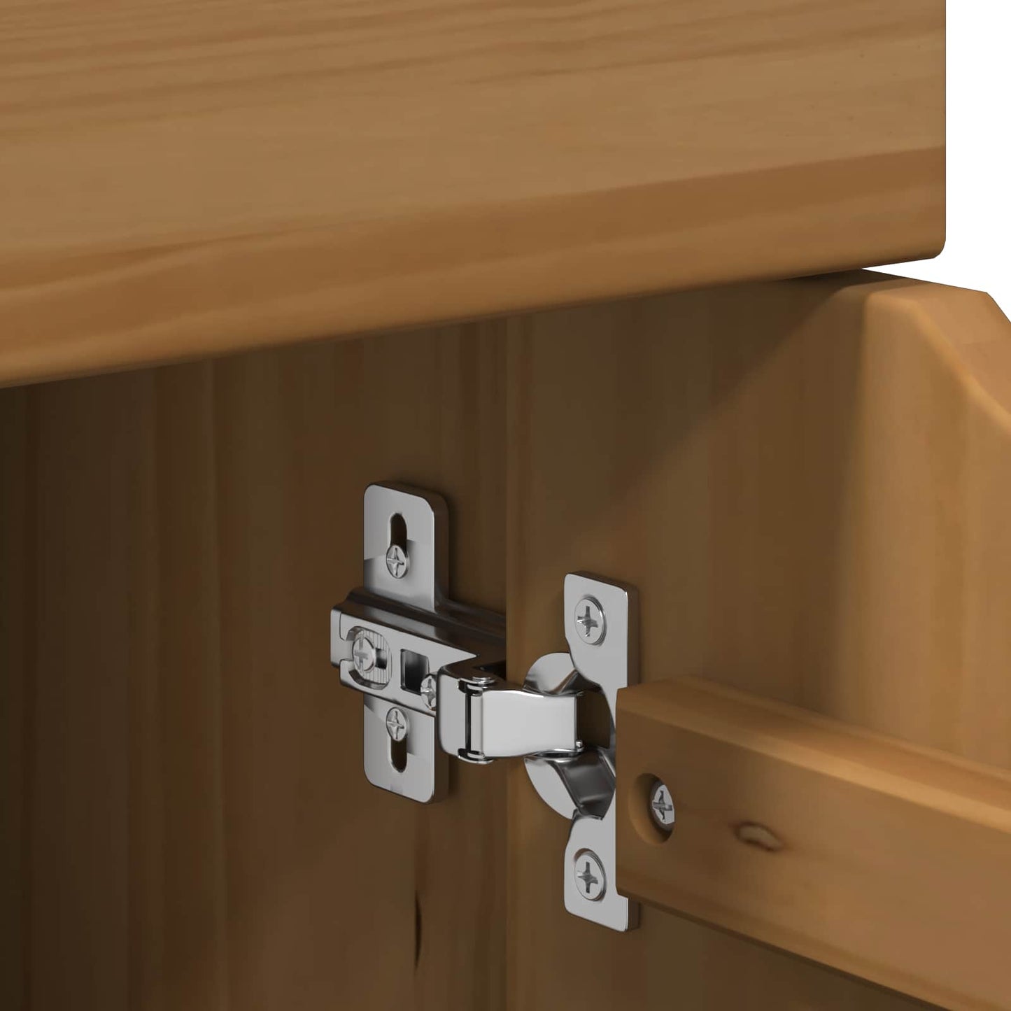 Rullende Skab Honningbrun 63,5 X 39 X 65,5 Cm Massivt Fyrretræ - Billede 9