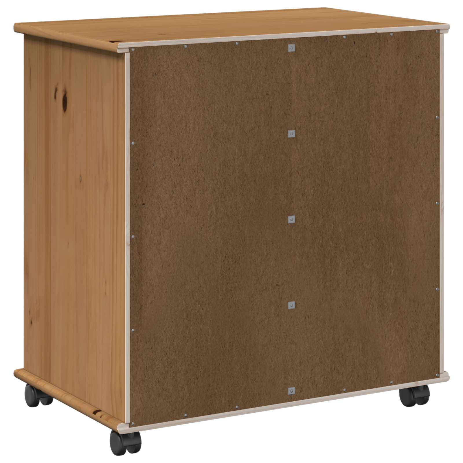 Rullende Skab Honningbrun 63,5 X 39 X 65,5 Cm Massivt Fyrretræ - Billede 7