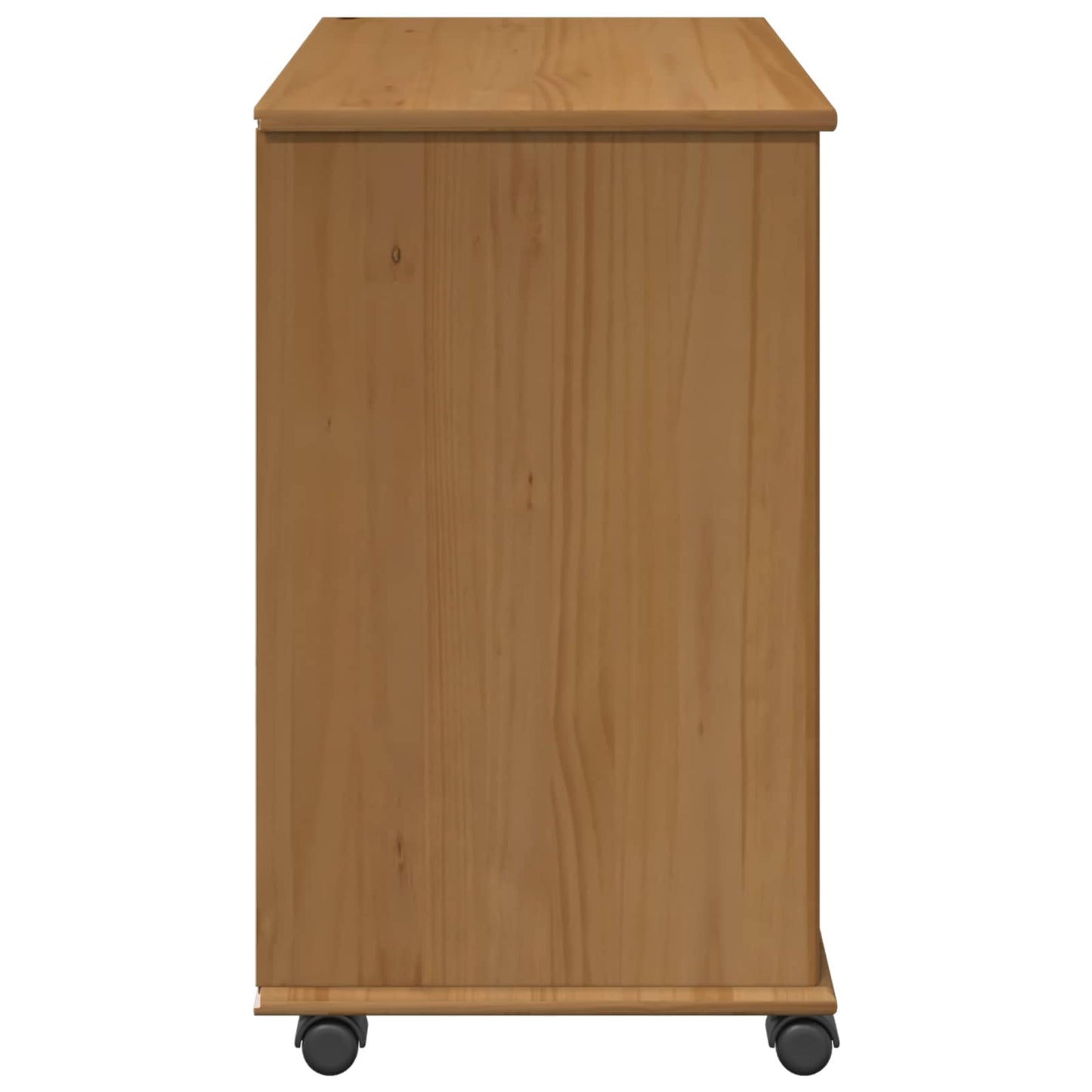 Rullende Skab Honningbrun 63,5 X 39 X 65,5 Cm Massivt Fyrretræ - Billede 6