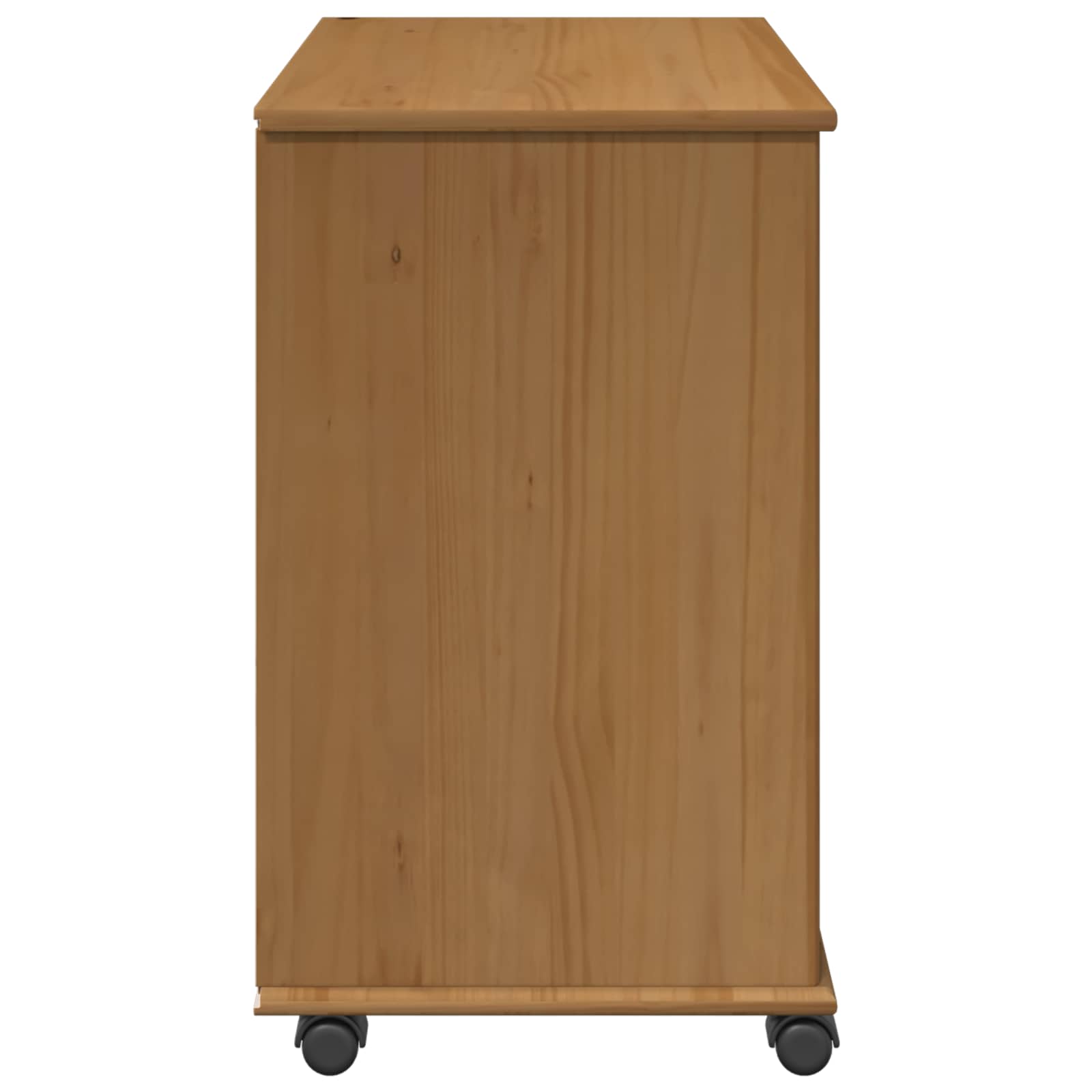Rullende Skab Honningbrun 63,5 X 39 X 65,5 Cm Massivt Fyrretræ - Billede 6