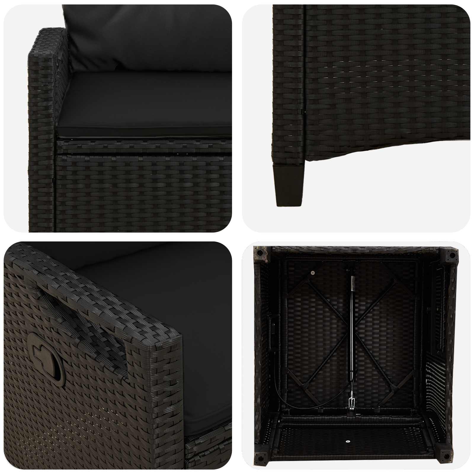 Have Stol 2 Dele 56 X 64 X 94 Cm Stål Og Polyester - Billede 8