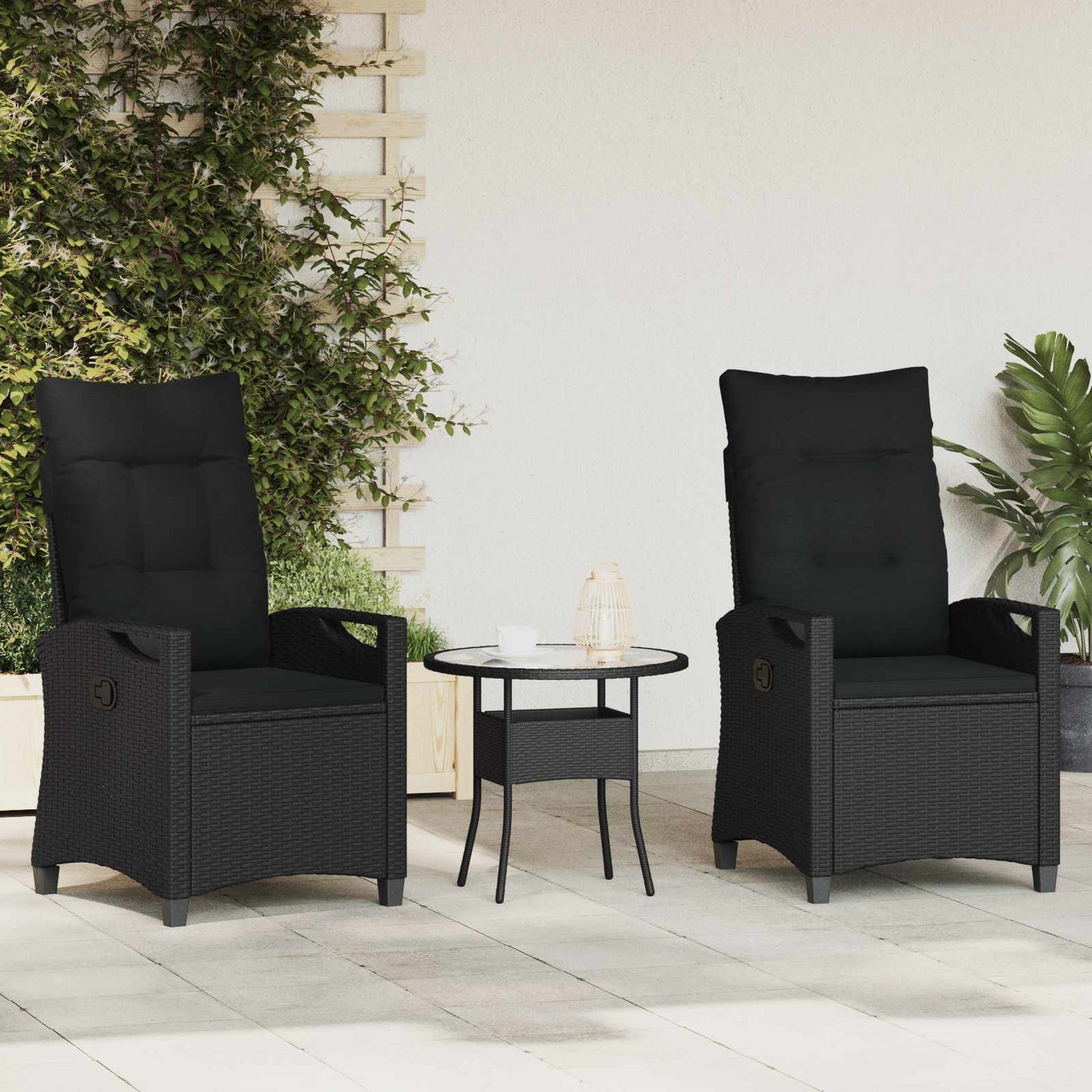 Have Stol 2 Dele 56 X 64 X 94 Cm Stål Og Polyester - Hovedbillede