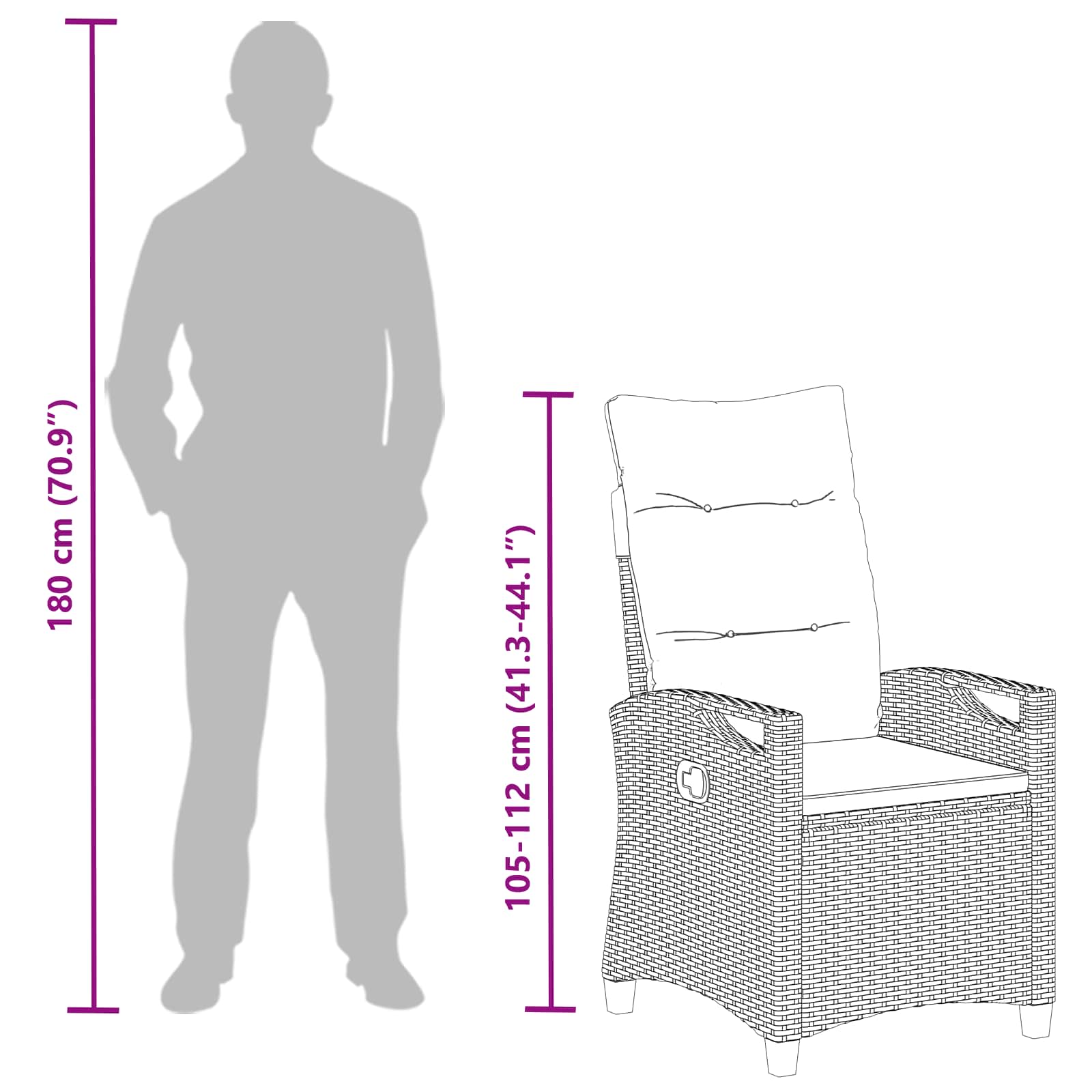 Have Stol 2 Dele 56 X 64 X 94 Cm Stål Og Polyester - Billede 13