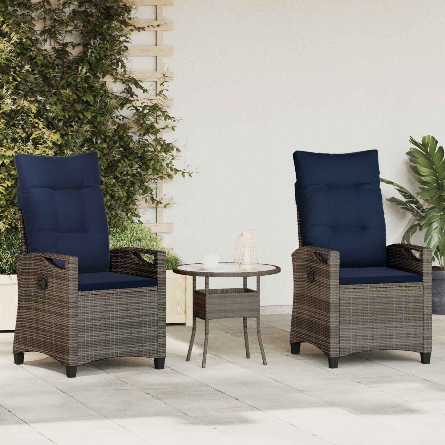 Have Stol 2 Dele 56 X 64 X 94 Cm Stål Og Polyester - Variant 42026837