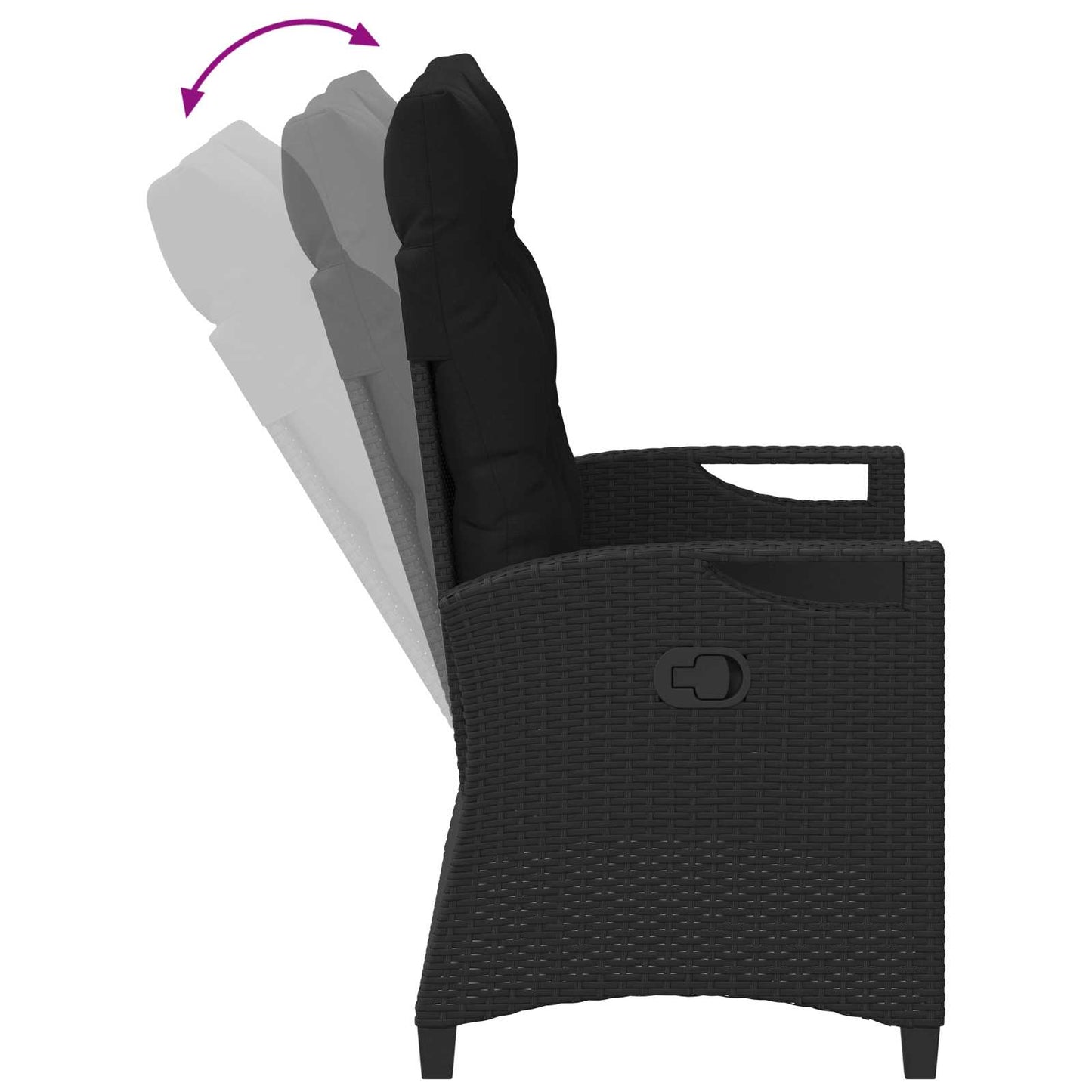 Havebænk Med Pude 105 X 60 X 112 Cm Stål Og Polyester - Billede 9