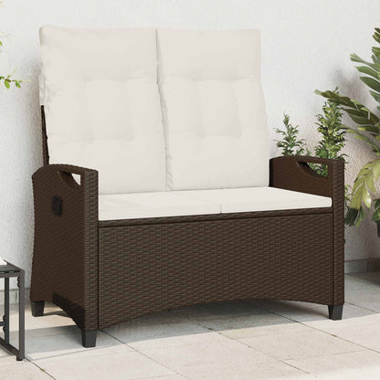 Havebænk Med Pude 105 X 60 X 112 Cm Stål Og Polyester