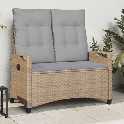 Havebænk Med Pude 105 X 60 X 112 Cm Stål Og Polyester