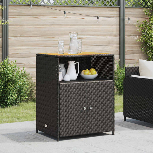 Kabinet Med Hylde 70 X 50 X 87 Cm Polyester Og Roly Rattan - Hovedbillede
