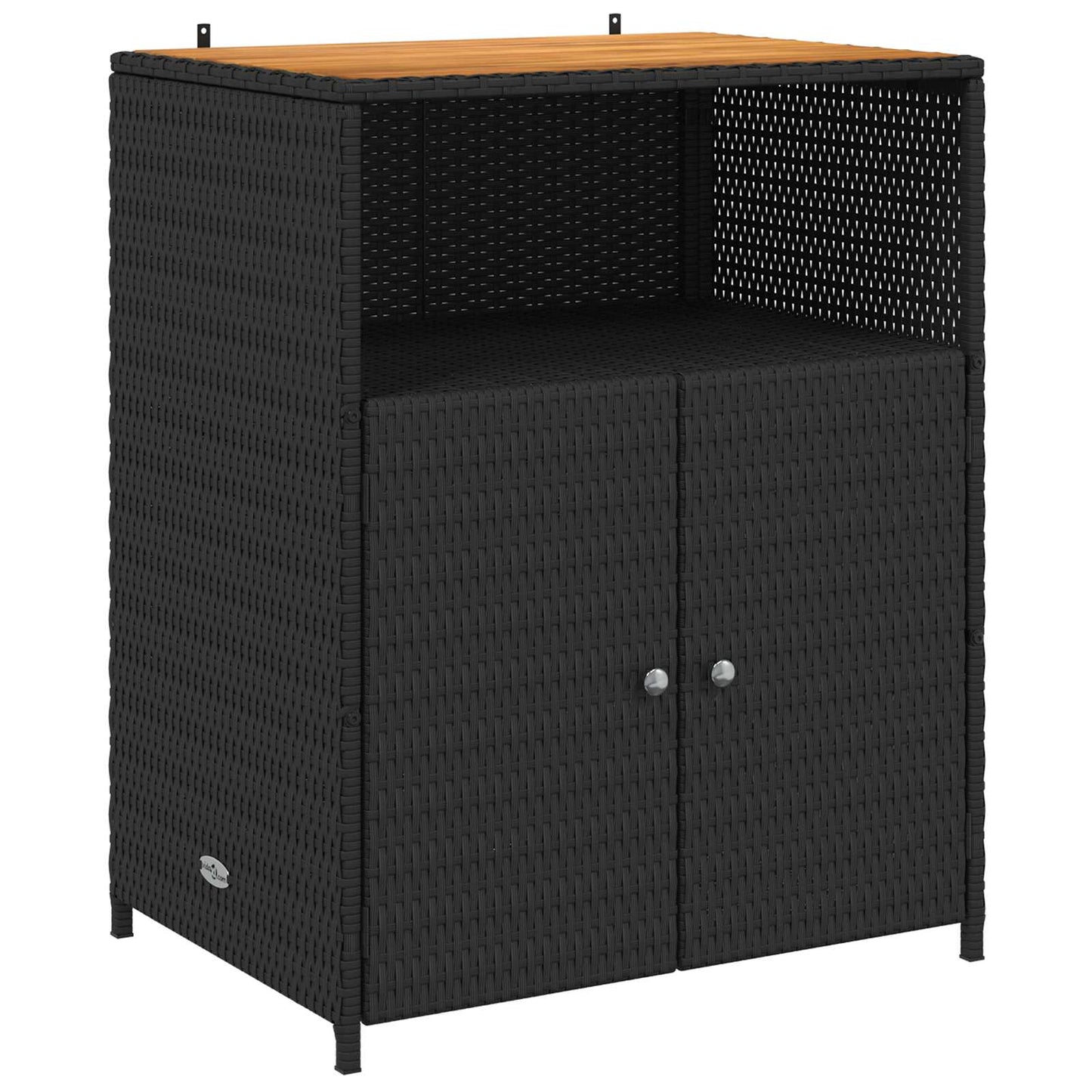 Kabinet Med Hylde 70 X 50 X 87 Cm Polyester Og Roly Rattan - Billede 2