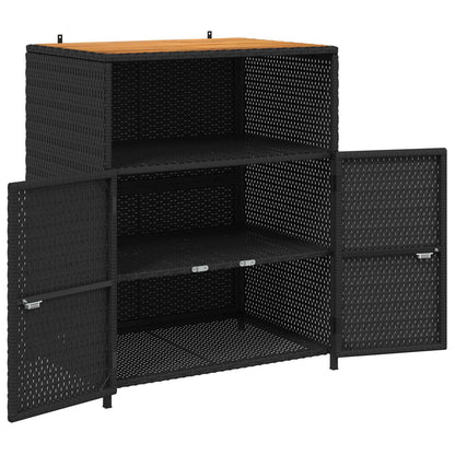 Kabinet Med Hylde 70 X 50 X 87 Cm Polyester Og Roly Rattan - Billede 4