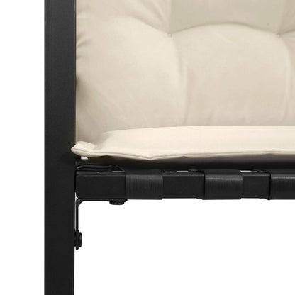 Trælagersbænk Med Pude Ensfarvet Creme 114 X 55 X 77 Cm - Billede 7