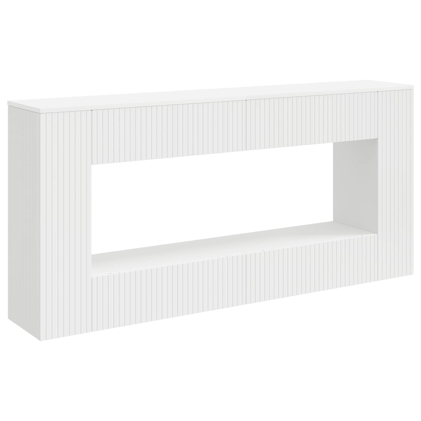 Konsolbord Stribet Konstrueret Træ - Billede 2