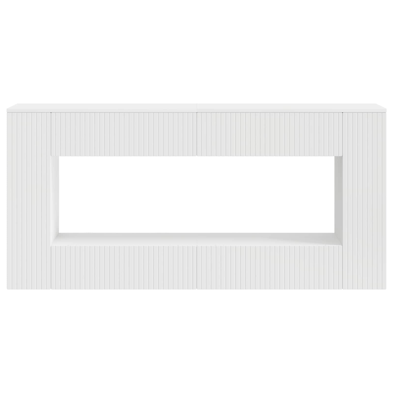Konsolbord Stribet Konstrueret Træ - Billede 5
