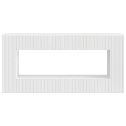 Konsolbord Stribet Konstrueret Træ - Billede 5