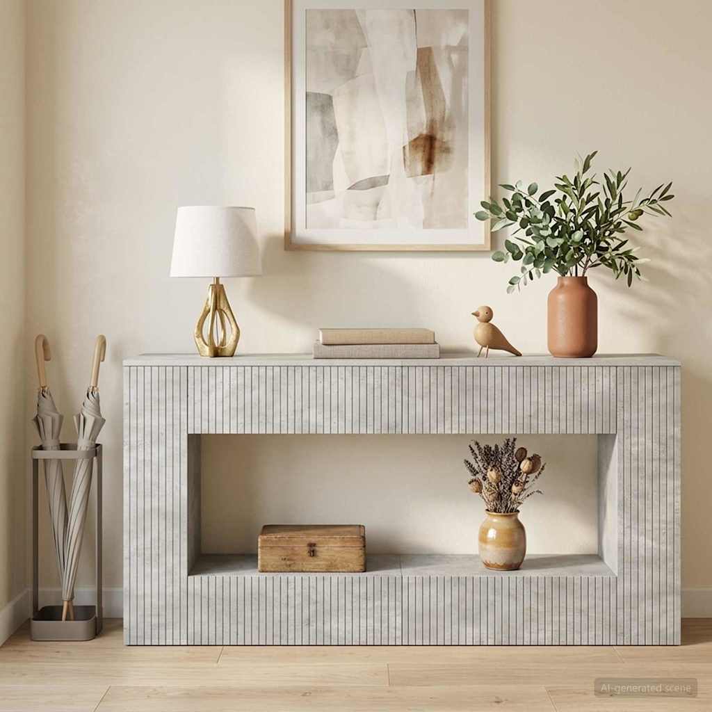 Konsolbord Stribet Konstrueret Træ - Variant 899889