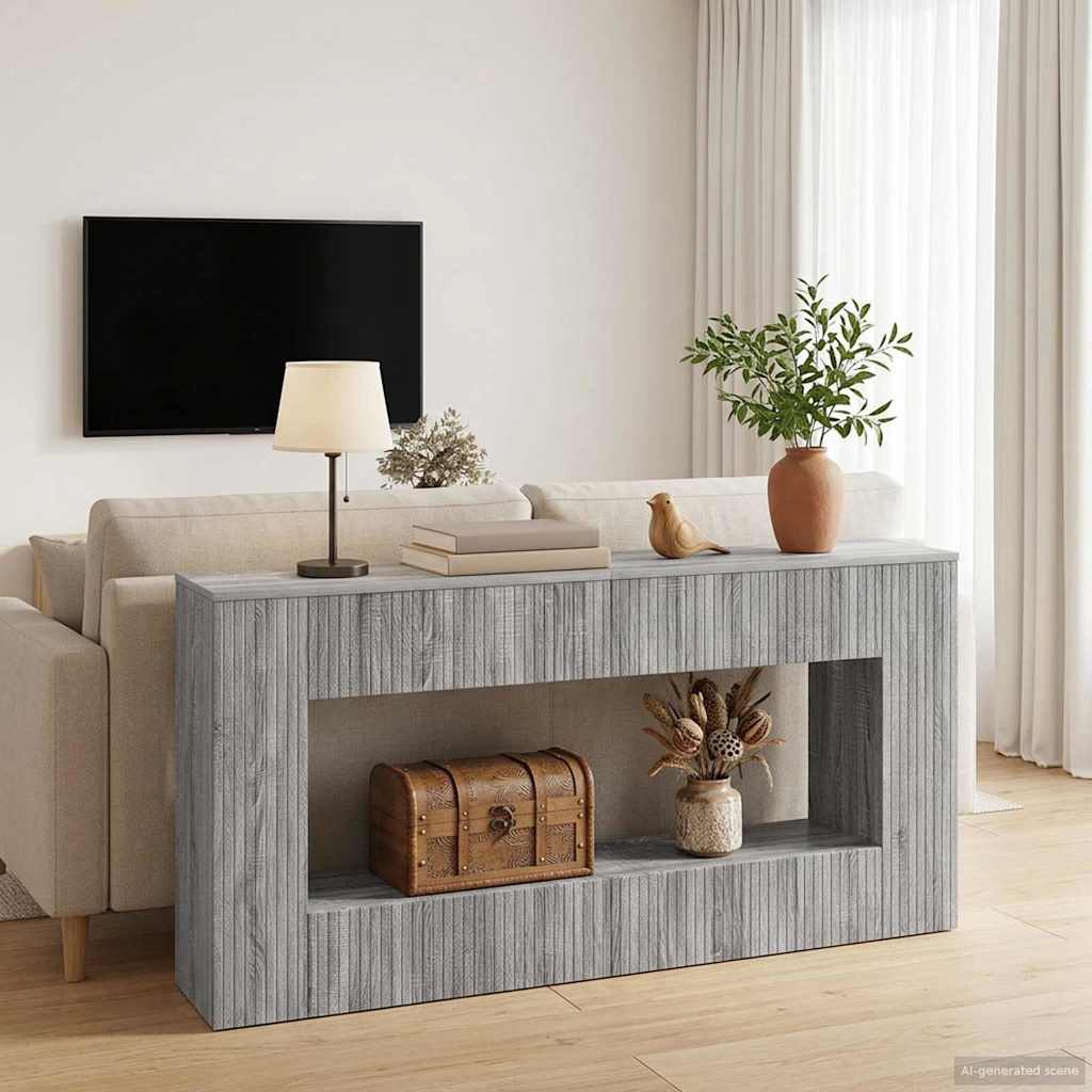 Konsolbord Stribet Konstrueret Træ - Variant 899892
