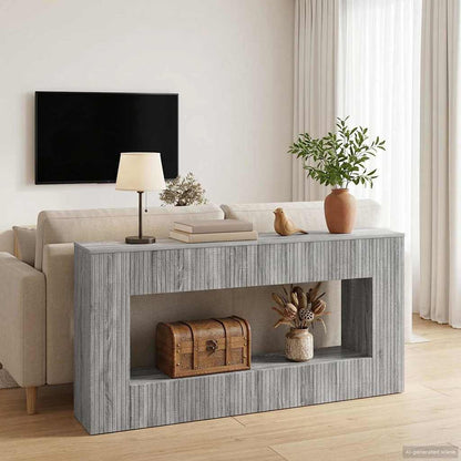 Konsolbord Stribet Konstrueret Træ - Variant 899892
